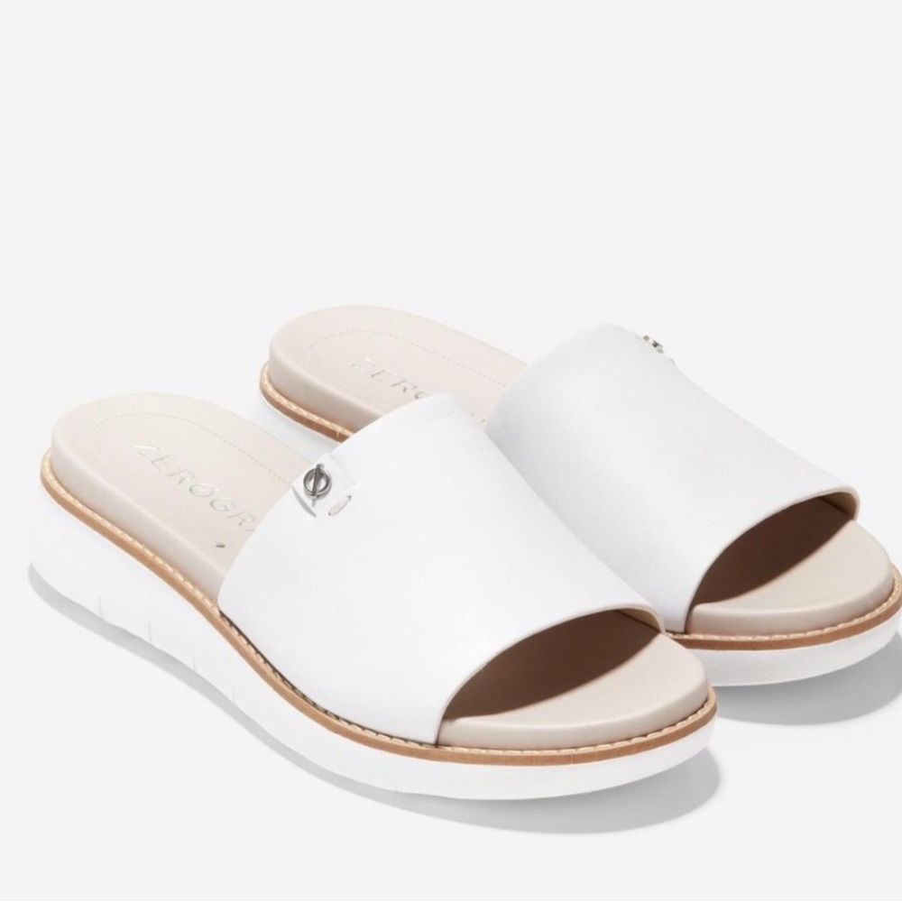 Cole Haan White Zerogrand Global Slide Sandal size 10